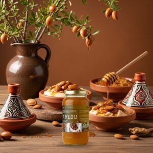 Amlou 500g – Traditional Moroccan Almond, Argan Oil & Honey Spread