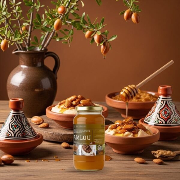 Amlou 500g – Traditional Moroccan Almond, Argan Oil & Honey Spread