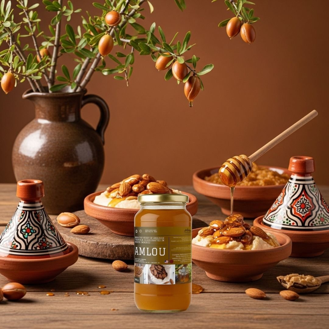Amlou 500g – Traditional Moroccan Almond, Argan Oil & Honey Spread